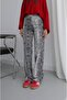 Gray Snake Pattern Straight Jean - 3