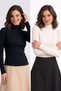 Women's 2-Pack Economical Package Turtleneck Long Sleeve Premium Soft Blouse