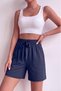 Women's Viscose Elastic Waist Ribbon Comfortable Fit Shorts - 2