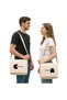 Pac Man Lover Couple Messenger Bag Canvas Cream Canvas Messenger Bag
