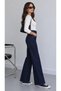 Women's High Waist Cropped Rinse Jean with Corner Pockets - 2