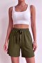 Women's Viscose Elastic Waist Ribbon Comfortable Fit Shorts - 4