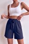 Women's Viscose Elastic Waist Ribbon Comfortable Fit Shorts - 3
