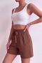 Women's Viscose Elastic Waist Ribbon Comfortable Fit Shorts - 5