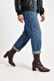 Women's Pointed Toe Stretch Boots Thick Heeled Brown - 3