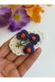 Hand Knitted Amigurumi Floral Snap Buckle Set for Children, Organic Cotton Floral Buckle - 2