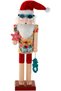 Christmas Ornament Lead Soldier Nutcracker with Shirt and Christmas Hat Red-Yellow 38 Cm.
