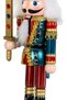 Christmas Ornament Lead Soldier Nutcracker with Sword Claret-Red-Blue 25 Cm. - 2