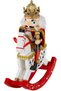 Christmas Ornament Lead Soldier Rocking Horse Red-White 30 Cm. - 3