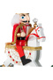 Christmas Ornament Lead Soldier Rocking Horse Red-White-Green 30 Cm. - 2