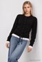 Fisto Embroidered Tied Knitwear Cardigan Las0012 Black - 3