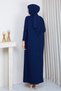 Women's Mesh Stone Detailed Mercerized Knitwear Dress - 8
