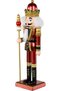 Christmas Ornament Lead Soldier Nutcracker Claret Red-Gold 30 Cm. - 3