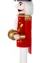 Christmas Ornament Lead Soldier Nutcracker Ringing Bell Red-White 50 Cm. - 2