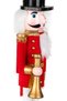 Christmas Ornament Lead Soldier Nutcracker Playing the Bugle Red-White 50 Cm. - 2
