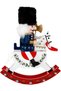 Christmas Ornament Lead Soldier Rocking Horse Blue-White 25 Cm. - 3