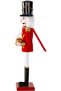 Christmas Ornament Lead Soldier Nutcracker Ringing Bell Red-White 50 Cm. - 3