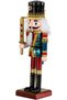 Christmas Ornament Lead Soldier Nutcracker with Sword Claret-Red-Blue 25 Cm. - 3