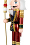 Christmas Ornament Lead Soldier Nutcracker Claret Red-Gold 38 Cm. - 2