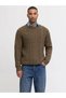 Men's Brown Jprblusean Knit Cable Crew Neck Sweater & Cardigan