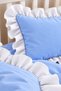 100% Cotton Ruffled Baby Duvet Cover Set Blue - 4