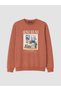 Rmz Gi̇yi̇m Farkiyla Zero Roba Collar Printed Men's Sweatshirt