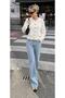 Women's Gold Heart Buttoned Crew Neck Long Sleeve Knitwear Cardigan - 3