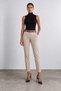 Belted Double Leg Fabric Trousers