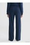Özmarka New Season Navy Blue Soft Touch Women's Sweatpants with Elastic Waist - 4