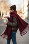 Puffy Cherry Scarf Shawl Shoulder Wrap - Curled Scarf Shawl - Puffy Cherry Soft Shoulder Wrap - 5