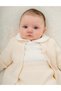 Ruffled Knitwear Cardigan with Bow on the Back, Baby Collar Bodysuit and Leggings 3-Piece Baby Girl Set - 8