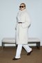 Third Women's Fur Long Coat Ecru - 6