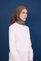 Brown 90X90 Silk Crepe Satin Scarf