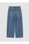Nevavm with a Difference Lcw Curve Blue Denim Straight Wideleg High Waist Wide Leg Women's Jean Pants - 4