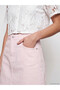 Lcw Vision Pink Denim Straight Mini Women's Jean Skirt with Nevavm Difference - 3