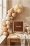 Baby's 40Th Birthday Decoration Classic Set Coffee Felt Letter Board Stand Balloon Chain 40 Flyer Set
