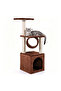 Cat Tree Tower with Sisal Scratching Posts, 3-Tier Indoor Cat Activity Center with Plush Cat Condo, Cat Tunnel, Lookout Perch & Interactive Toy for Kittens Small Medium Cats - 8