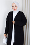 Women's Casual Knitwear Cardigan with Braided Pockets - 3