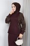 Women's Silk Kupra Detailed Mercerized Double Knitwear Set - 6