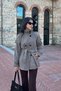 High Collar Belted Short Lined Cashmere Coat Sun613 - 6