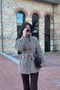 High Collar Belted Short Lined Cashmere Coat Sun613 - 2