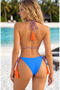 Orange Tassel Detailed Triangle Bikini Set - 3