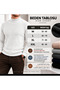 White and Black [2 Pieces] Slim Fit Narrow-Cut Thin Ribbed Half Turtleneck Men's Knitwear Sweater - 2