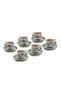 Turkish Coffee Cup Set Ala Noor Hat Written Metal Silver - 5