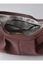 Women's Bitter Brown Suede Pleated Detail Shoulder Bag - 4