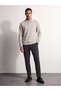 Lcw Vision Beige Polo Collar Men's Sweatshirt - 2