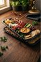 6 Long Black Melamine Chicken Presentation Plates |   Kebap, Pasta, Appetizer Serving Plate 40X15 cm - 5