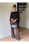 Boat Neck Bat Sleeve Waist Gathered Blouse Jt9748 - 5