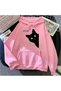 Unisex Pink Hooded Oversize Sweatshirt Comfortable Fit Cotton with Fleece Inside