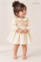 Baby Girl Dress - Floral Detailed Lace Collar Muslin Dress 6 9 12 18 Months